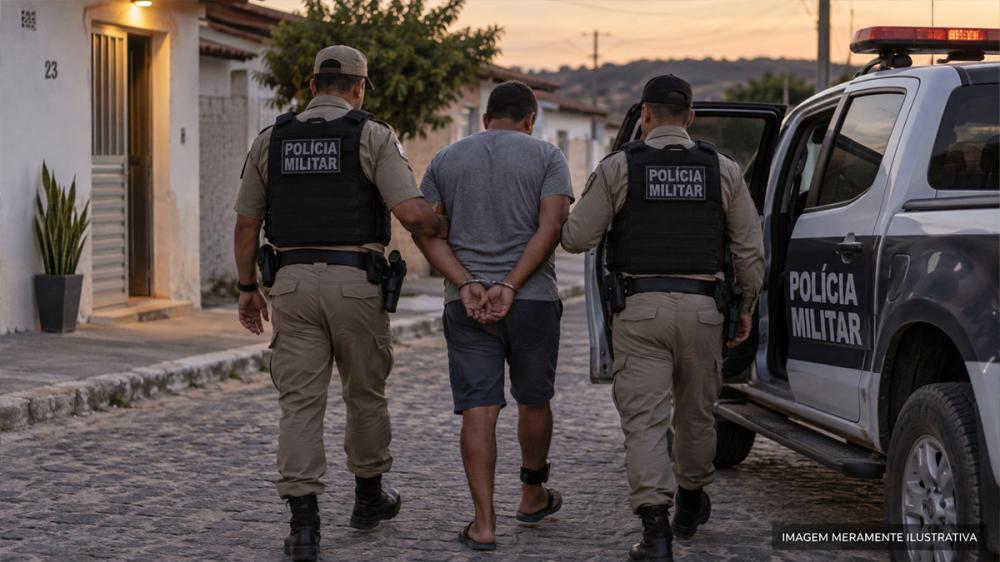 Polícia prende homem por cometer crime de violência contra a mulher, em Junco do Seridó 